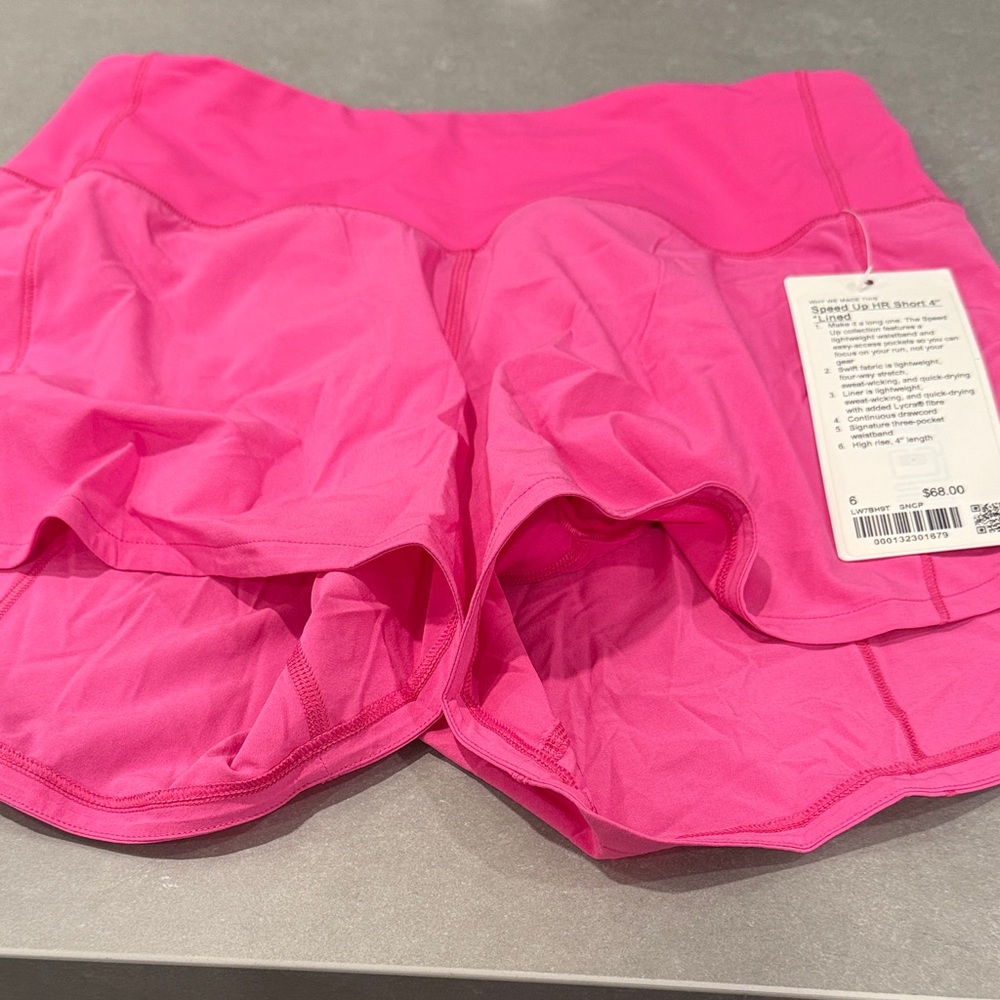 Lululemon Athletica Bright Pink Speed Up shorts